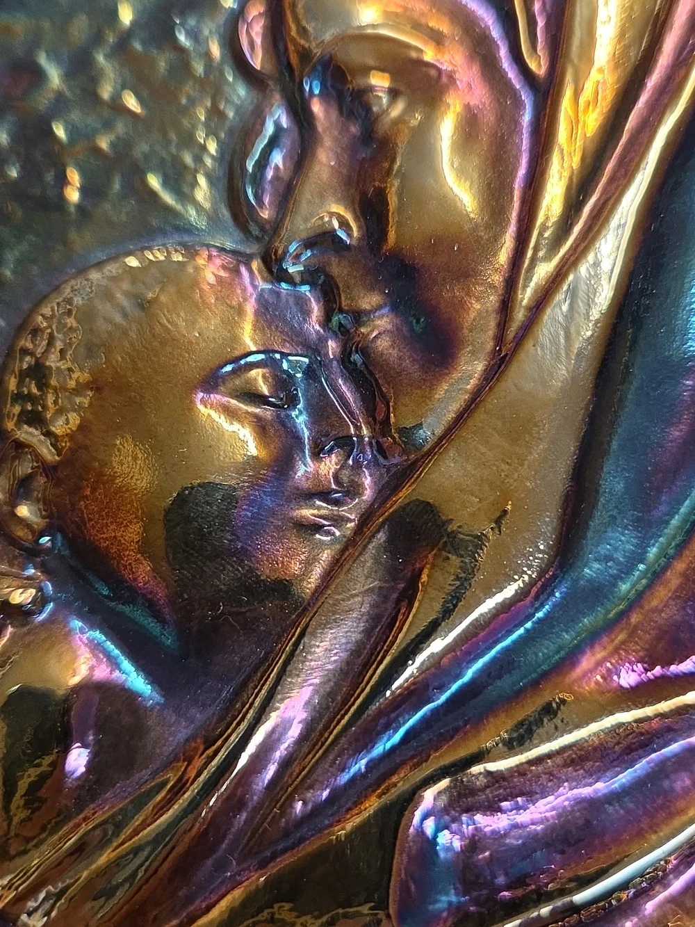 1971 Madonna With Sleeping Child - No Box Mother'S Day‎ Plate-Carnival Glass by